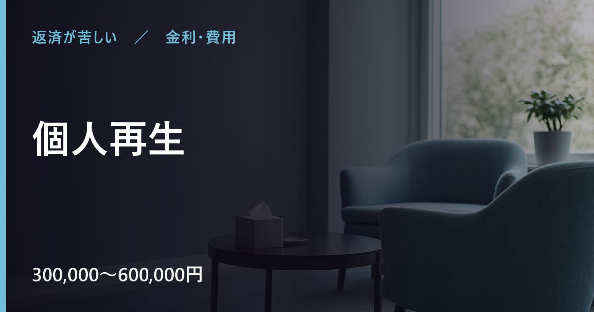 個人再生の費用はいくら？金額の目安と内訳